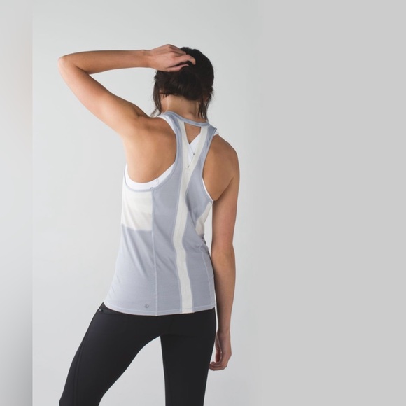 lululemon athletica Tops - LULULEMON Pedal To The Medal Singlet Silver Fox / Angel Wing